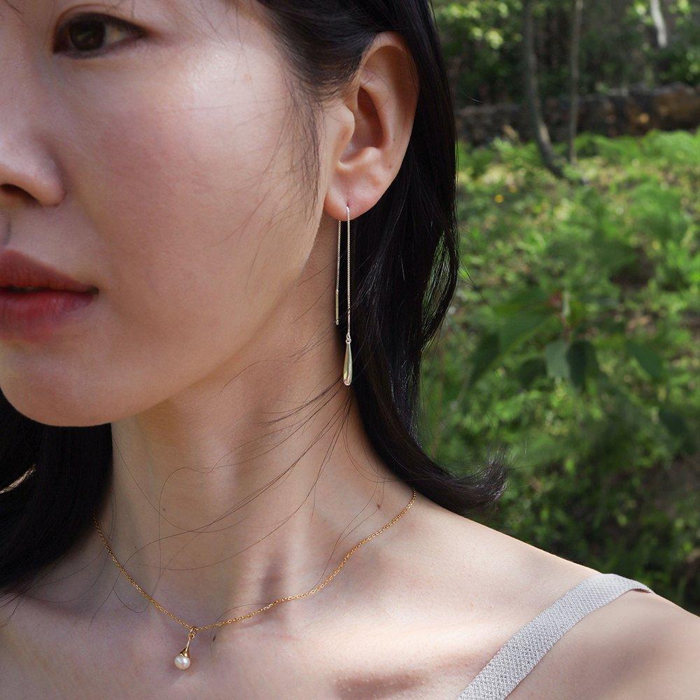 14K Gold-Filled Silver Waterdrop Wing Drop Earrings