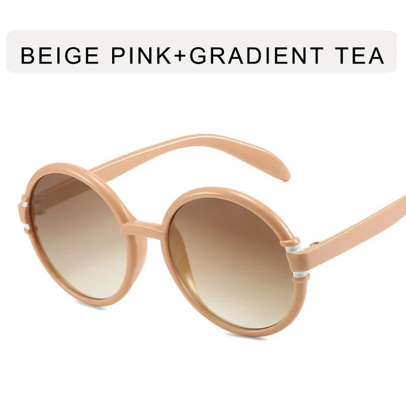 Luxusní značkové kulaté sluneční brýle pro ženy i muže Vintage módní sluneční brýle Trendy punkové nadrozměrné brýle s velkým rámem