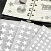 Glitzernde metallische Sternaufkleber Haftende Sternaufkleber Etiketten für Scrapbooking Geschenkpapier Journal Kinder Motivationsaufkleber