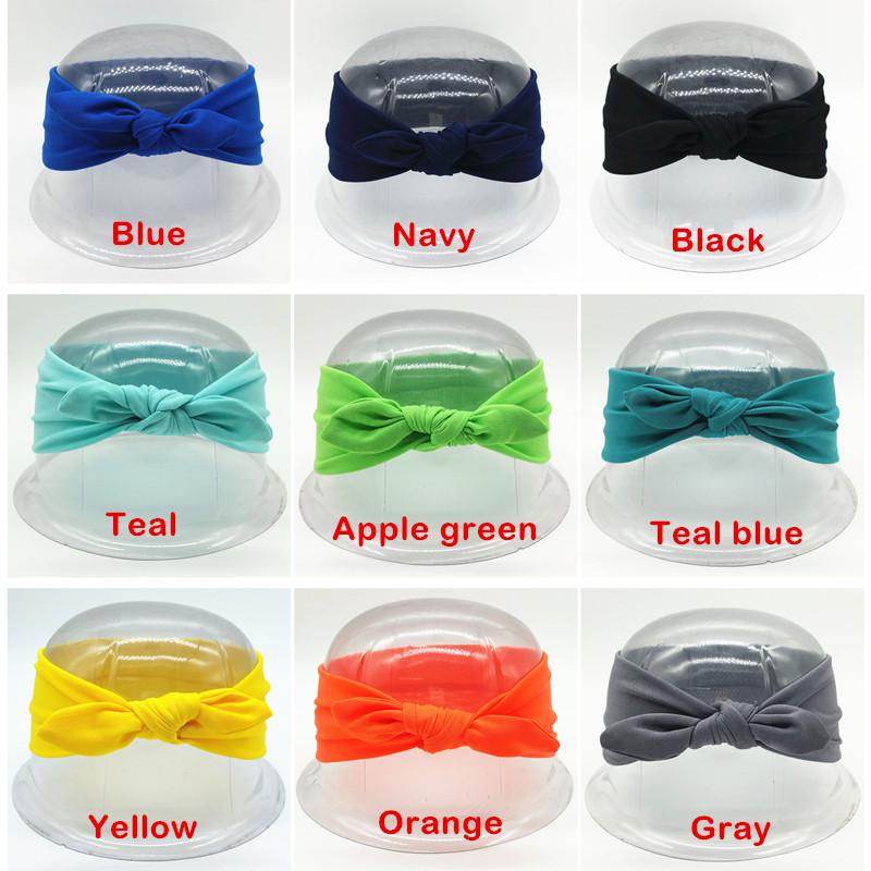 Cute Rabbit Ear Headband for Woman Girls Knot Hair Bands Yoga Hairband Bunny Headbands Turban Headwrap Bandana Bow Headwear Bandage Hair Accessories