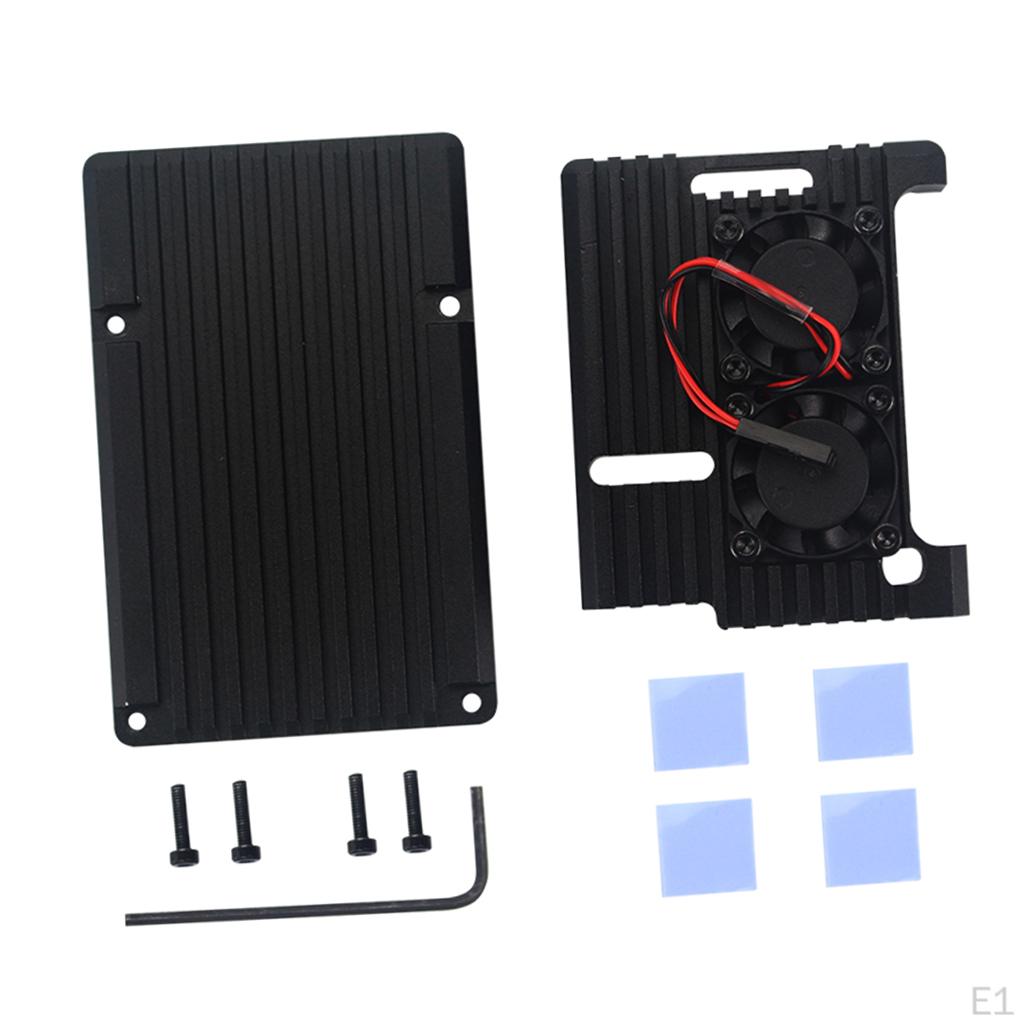 Cooling Fan Heat Sink with Two Fans for 3/2 , DIY Case Kit: Tapes, Mounting Screws And