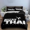 Muay Thai Kickboxing Design Bedding Duvet Cover Set  (1*Duvet Cover 2*Pillowcases, without duvet insert)