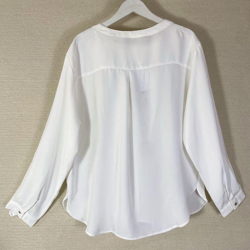 Export Export Original Order Leftover Stock Customer Supply Fabric Ribbon Pullover Long Sleeves Shirt Women's Stylish Business All-Matching Shirt