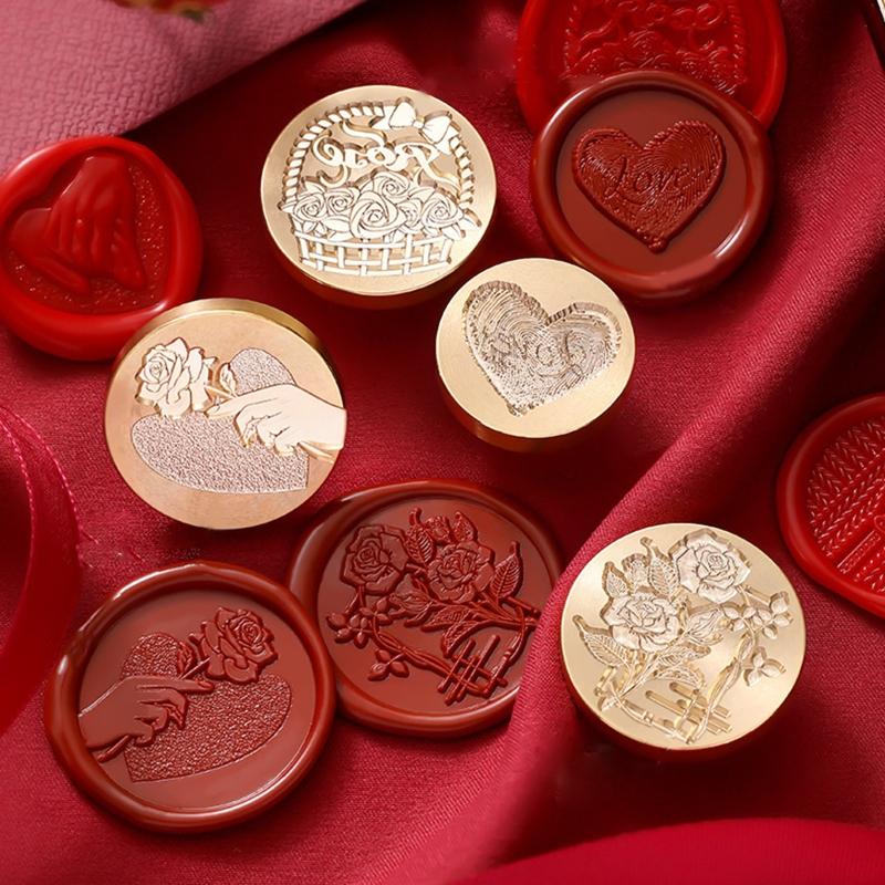 Lovely Wax Seal Stamp Love Theme Stamps for Head Scrapbooks Decorative Gift Pack