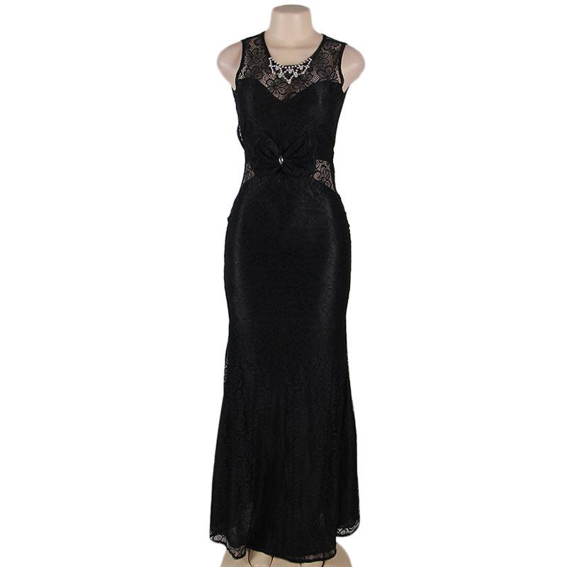 Women's Elegant Lace Slim Fishtail Evening Dress