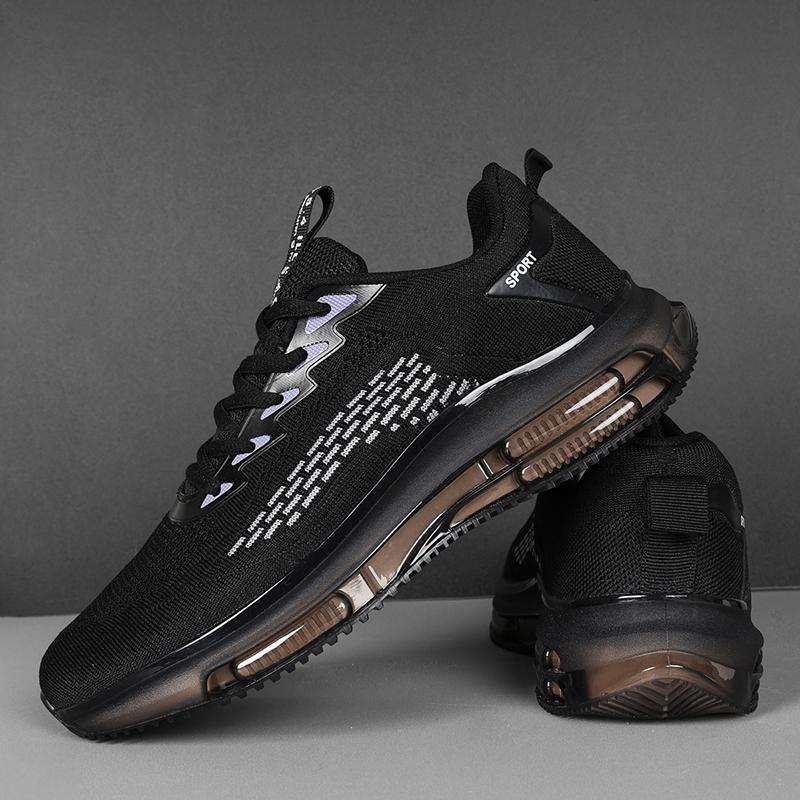 

Fashion 2024 Casual Shoes Men s Tennis Thick Soled Platform Mesh Breathable Men s Sports Outdoor Trend Running Shoes Footwear for Men 47 чёрный