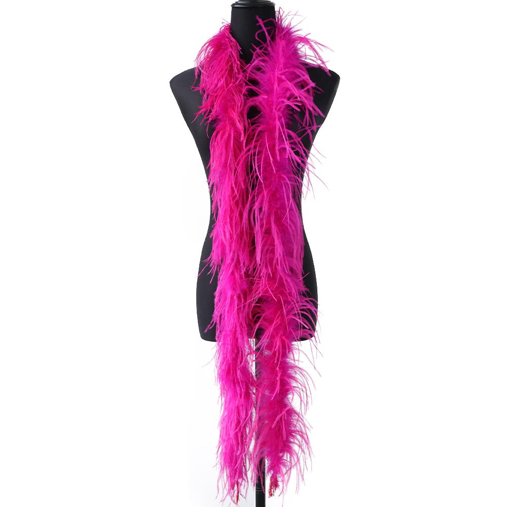 1Ply Ostrich Feather Boa 13-15CM Long Feathers Trims for Crafts Party Dress Sewing Decoration Plumas Ribbon 2 Meters Multicolor