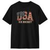 American Flag Hockey Tshirt Unisex Girl Ice Hockey Player T Shirt Streetwear T Shirts Summer ONeck Harajuku Tees Big Size Clothes