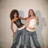 Cotton Y2K Low Rise Straight Leg Jeans Women Casual Spliced Loose Fit Streetwear