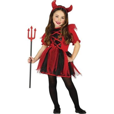 Fiestas Guirca Girls Cute Devil Costume Set