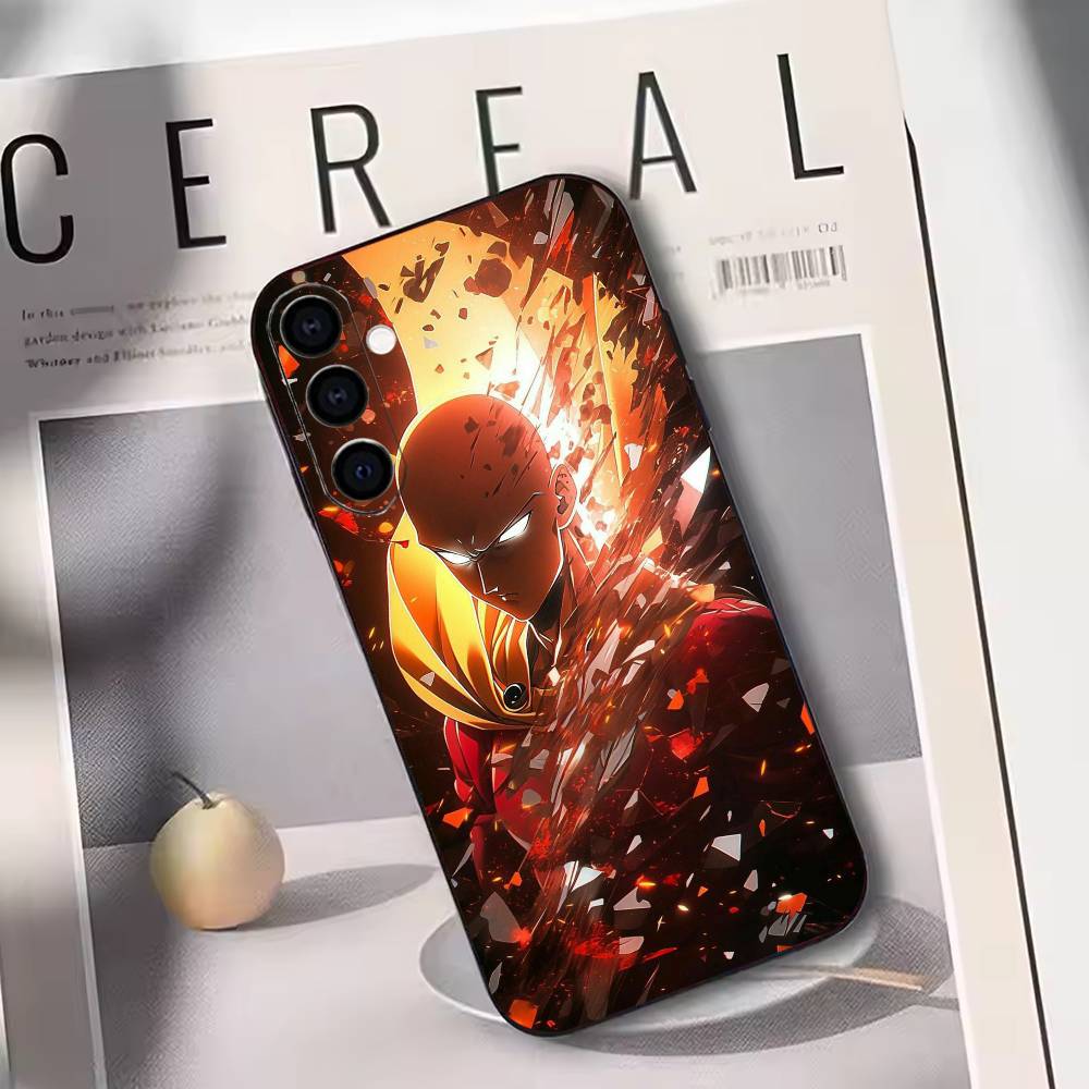 One-Punch Man Phone Case For Samsung Galaxy A73,A72,A71,A70,A53,A52,A51,Others Soft Black Cover