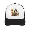 Whimsical Forest Raccoon Floral Port Mesh Baseball Cap Casual Hat Outdoor  For Womens Unisex FeUnisex