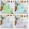 Cartoon Cotton Gauze Pillowcase Set: Soft, Breathable, Sweat-Absorbent Pillow Covers.