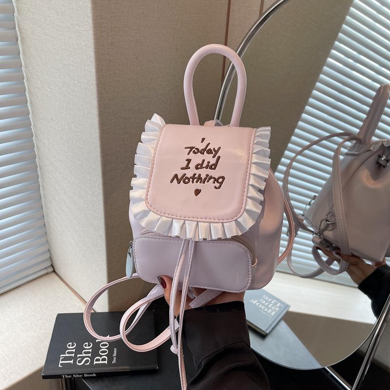 

Летний милый рюкзак женский новая мода девушка мини-рюкзак портативная сумка-ведро с надписью розовый
