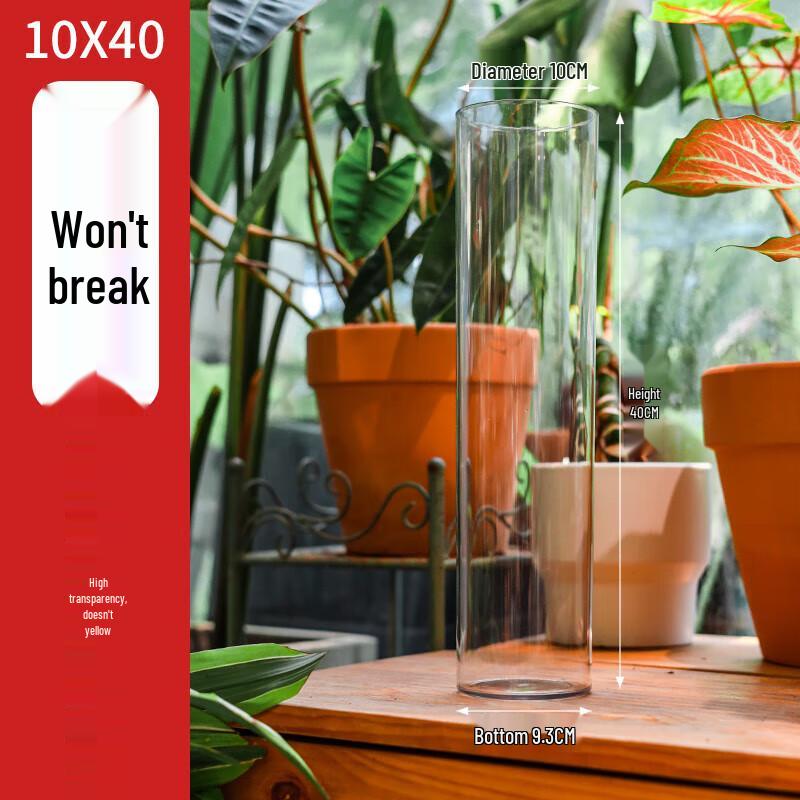 Zylindrische Acryl-Blumenvase