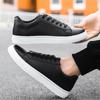 Men's Sneakers Luxury Brand Leather Casual Shoes for Men Lace Up Vulcanized Flats Classic Little White Shoes Tenis Masculino2025