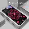 Buntes Blumentotem für Samsung Galaxy S10 S20 Plus S21 FE S22 S23 S24 FE S25 Ultra Schwarz Hartschale Handyhülle aus gehärtetem Glas