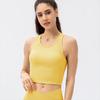 Women's High-Support Yoga Crop Top with Built-in Bra