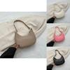 Trendy Pink Pu Shoulder Bag For Women Elegant Simple Crescent Shape Ideal For Daily Use