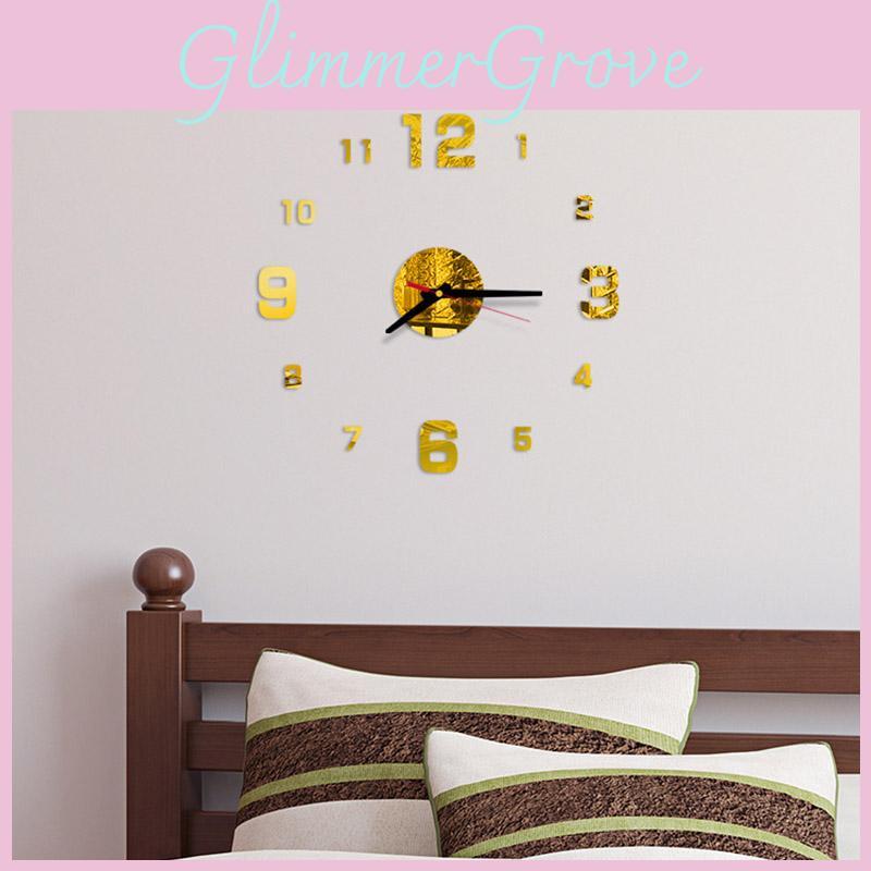 Elegant 3d Diy Acrylic Digital Wall Clock For Creative Home Living Room Decoration