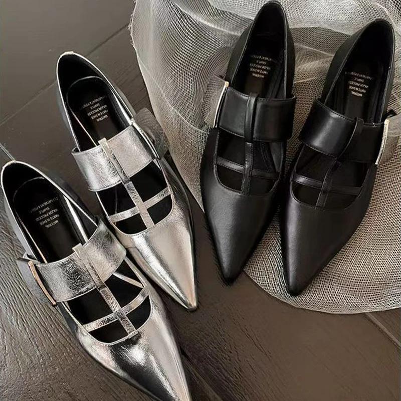 Fashion Pointed Toe Women Elegant Shoes Flats Sexy Dress Sandals Woman Summer 2025 Designer New Shoes Luxury Fashion Zapatos Be Mujer