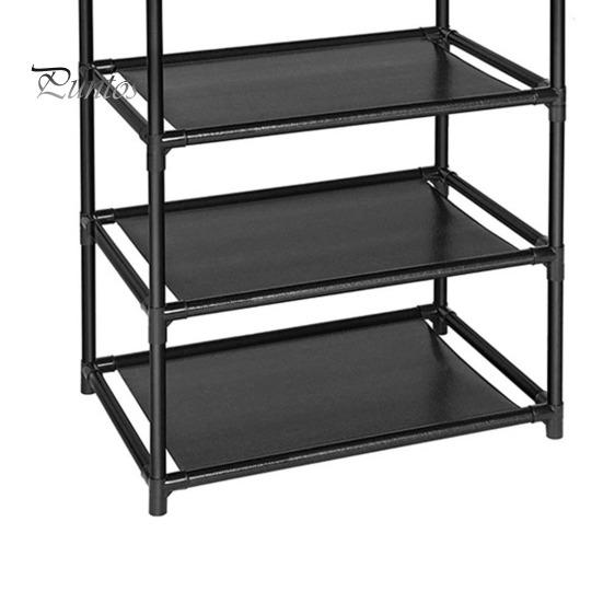 Shoe Rack with Dustproof Cover High Stability Strong Load-bearing Easy Assembly Multi-tier Shoe Cabinet Storage Rack