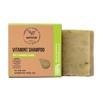 Barre de shampoing solide biologique Soap Factory avec savon capillaire à l'huile de romarin pour un cuir chevelu sain, 3 onces