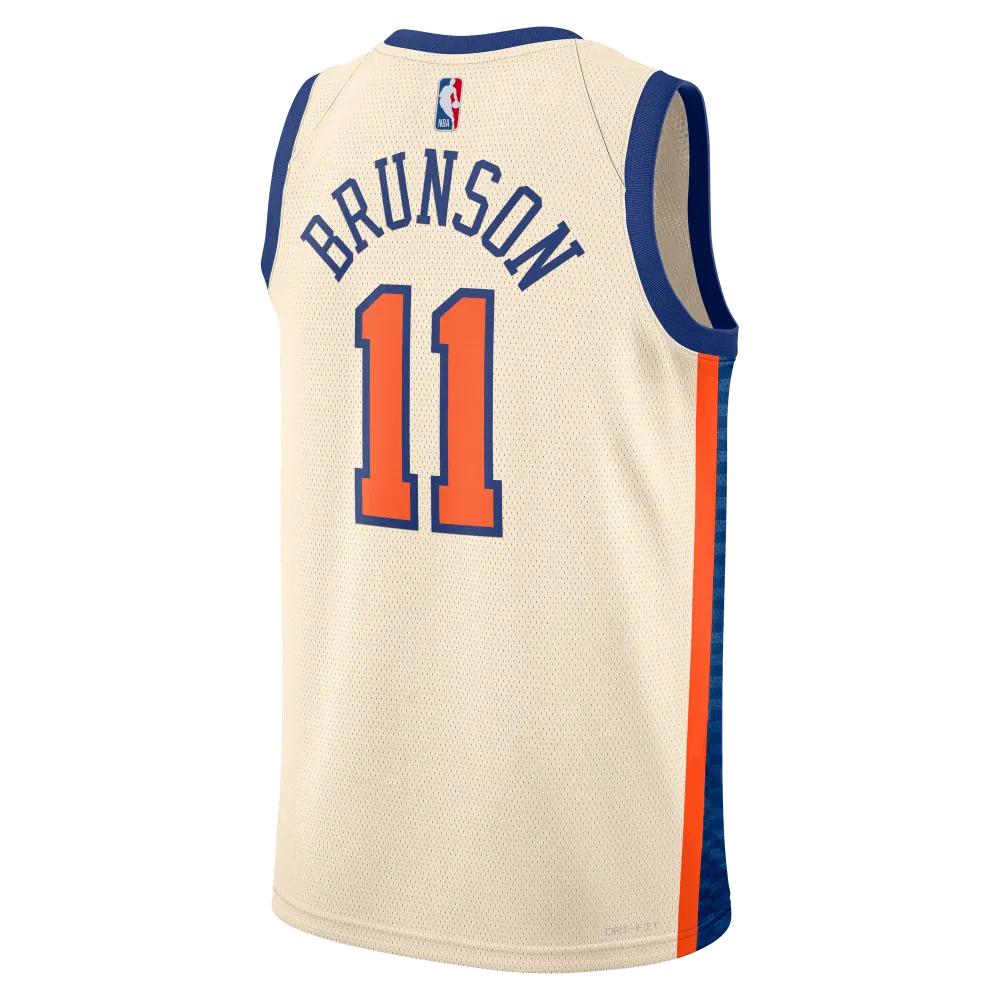Nike NBA Swingman Jalen Brunson New York Knicks 2025-26 City Edition 11 Color Block Crew Neck Sleeveless Quick-Dry Basketball Jersey HM5989-123