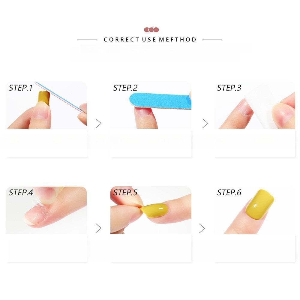 1 ΤΕΜΑΧΙΟ Wear Nail Κοντό έμπλαστρο νυχιών Μονόχρωμο έμπλαστρο συλλογής νυχιών Τελειωμένο έμπλαστρο νυχιών Αφαιρούμενο ψεύτικο έμπλαστρο νυχιών