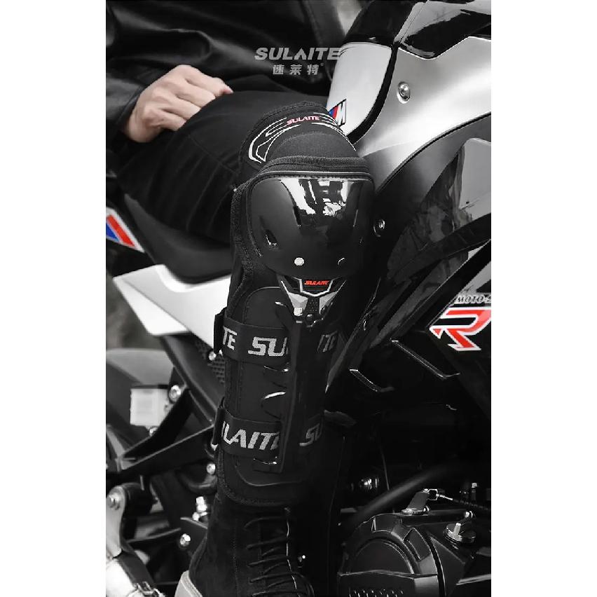 SULAITE Genouillères de Moto pour Homme Coudières Moto Protection Motocross Garde de Pilotage Moto Cross Racing Joelheira VTT