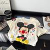 3D Cartoon Character Short Sleeve Cotton T-shirt - Fun Summer Loose Fit for Men, Women, and Kids; Parent-Child Matching Tops.