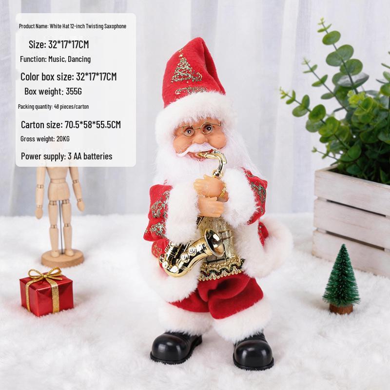 Electric Climbing Ladder Santa Claus Toy for Kids' Christmas Decoration