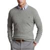 Polo Ralph Lauren FW22 Solid Logo Embroidered Crew Neck Pullover Knit Sweater Men Sweater Gray 710876714-007