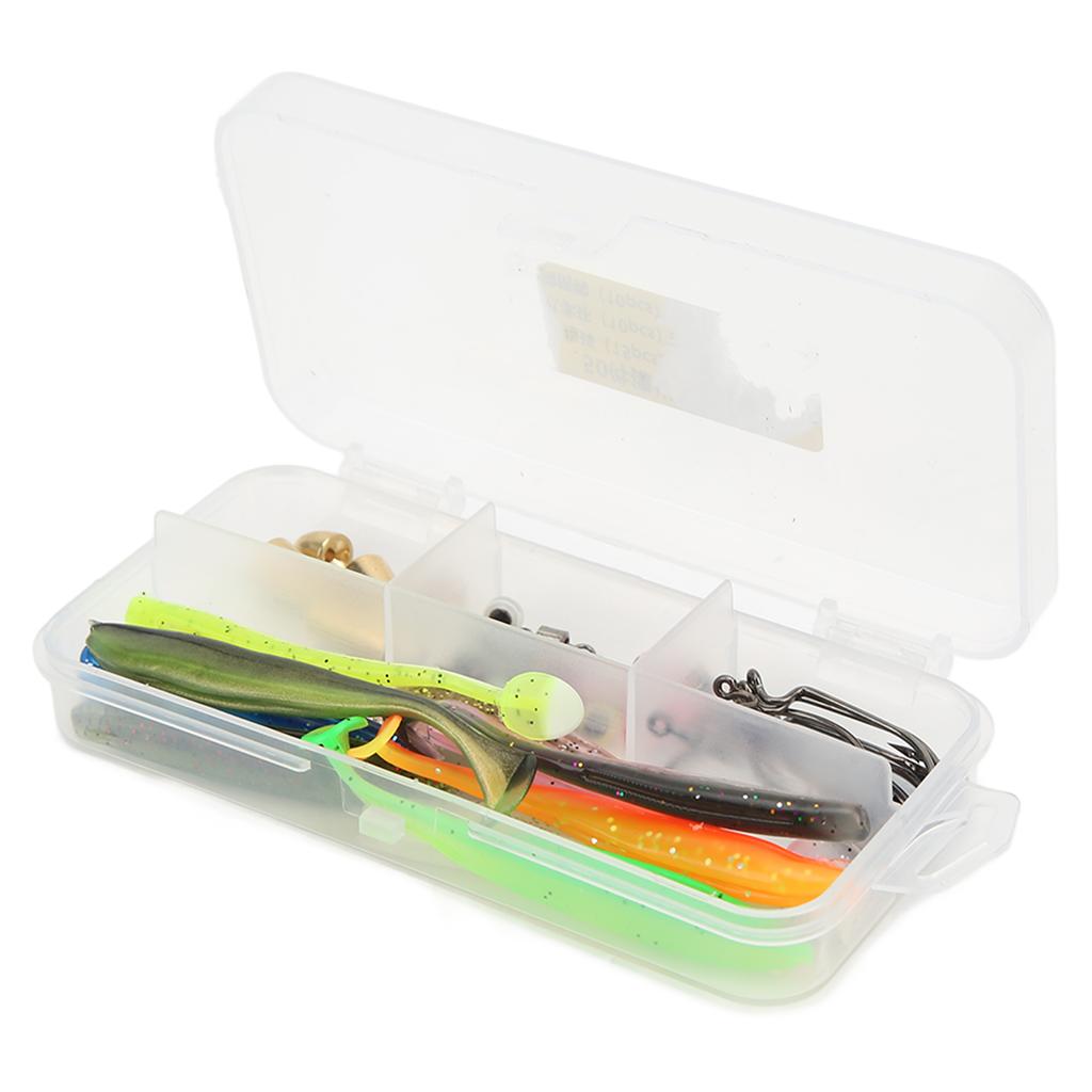 45pcs Fishing Hooks Tackle Kit Fishing Accessories Set with Tackle Box Bait Hook Fishing Swivel for Saltwater