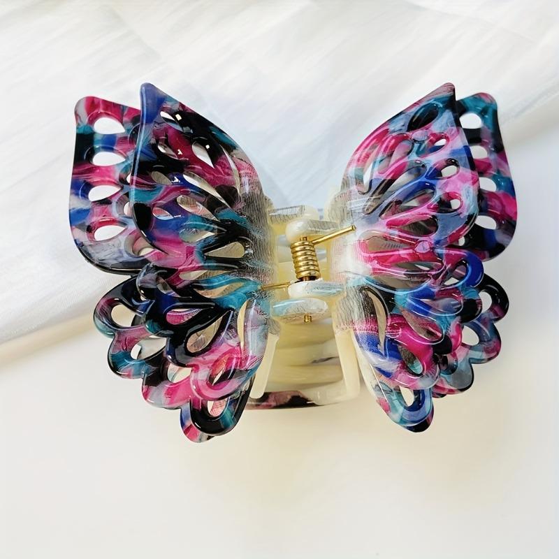 New 3-layer butterfly wing hair clips, medium-sized and colorful. Firm grip, ideal for weddings, parties and travel.