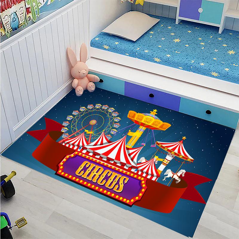 Amazing Circus Performance Large Area Carpets for Home Living Room  Children's Bedroom Sofa Doormat  Floor Rugs Anti-slip  Decor