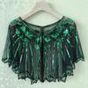 Women's Summer Sequin Shawl Cardigan: Versatile Evening Cape for Sun Protection, Perfect with Skirts.