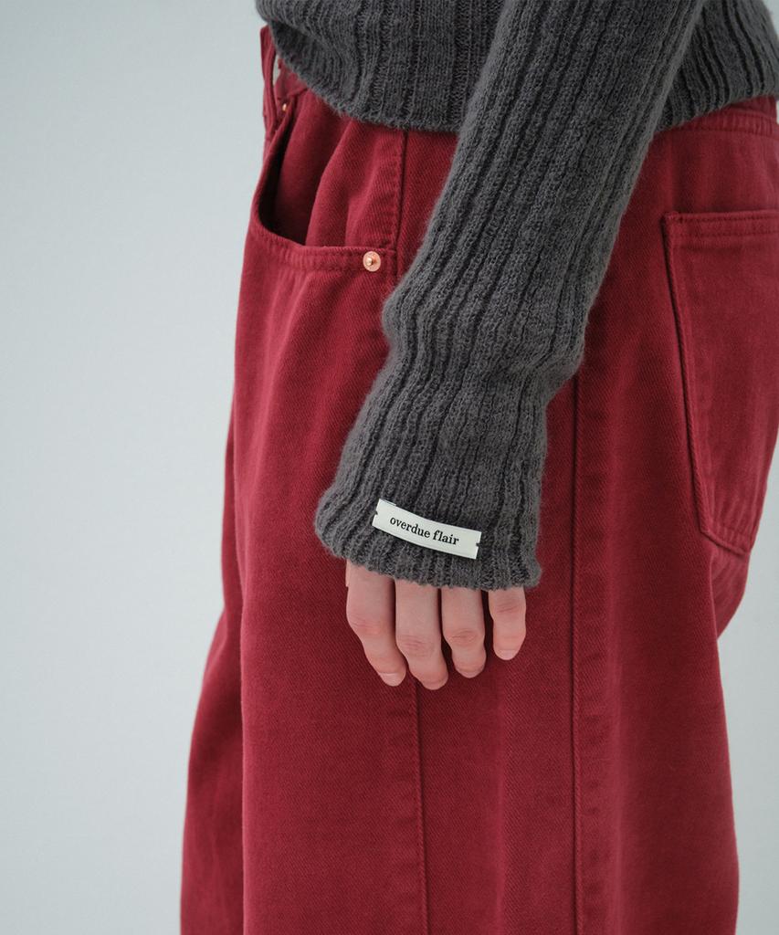 Obeodyupeulleeo Mohair Rib Knit Top_Charcoal