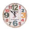 Vintage Circle Bedroom Living Room Number Mute Wall Clock 30cm Diameter (1)
