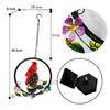 Solar Powered Red Birds Windchime Light Pendant Charming Landscapes Decorative Light For Outdoor Garden