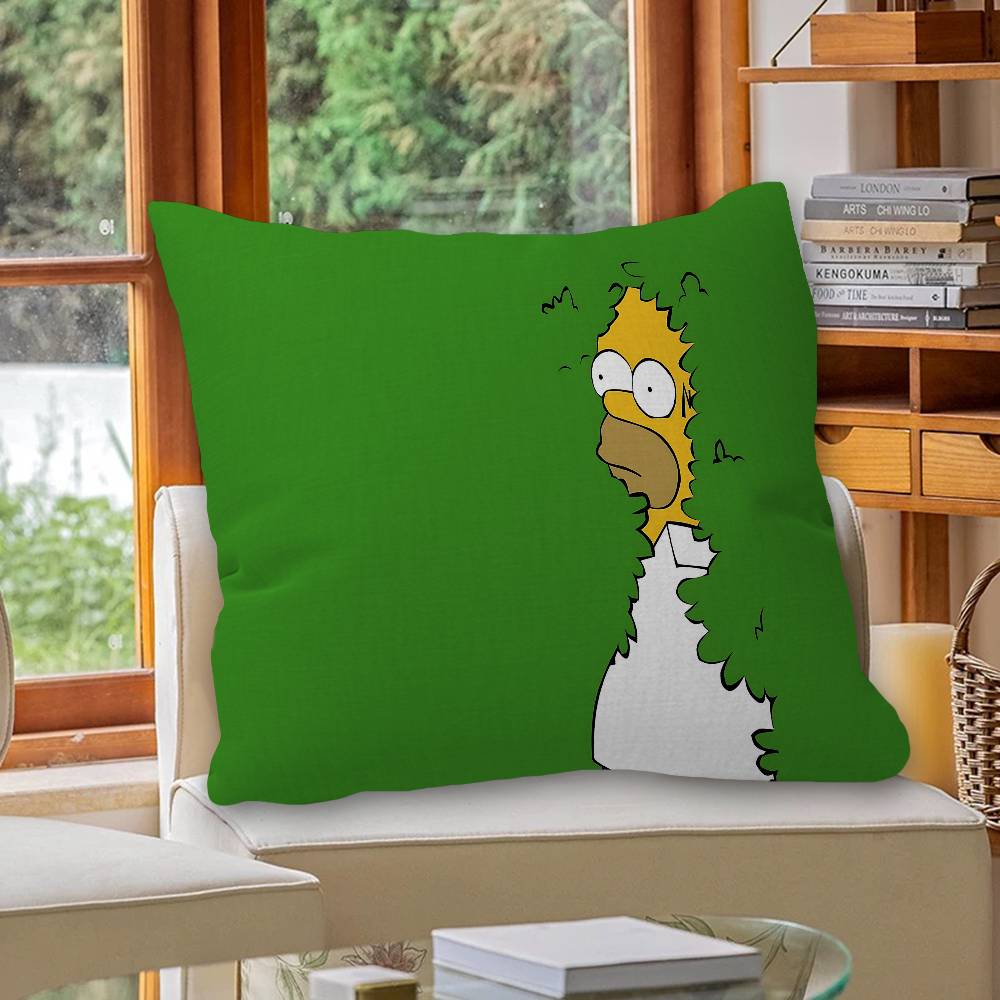 Cartoon The S-Simpsons Cushion Cover Car Throw Pillow Case For Sofa Car Christmas Gift 40x40cm 45x45cm