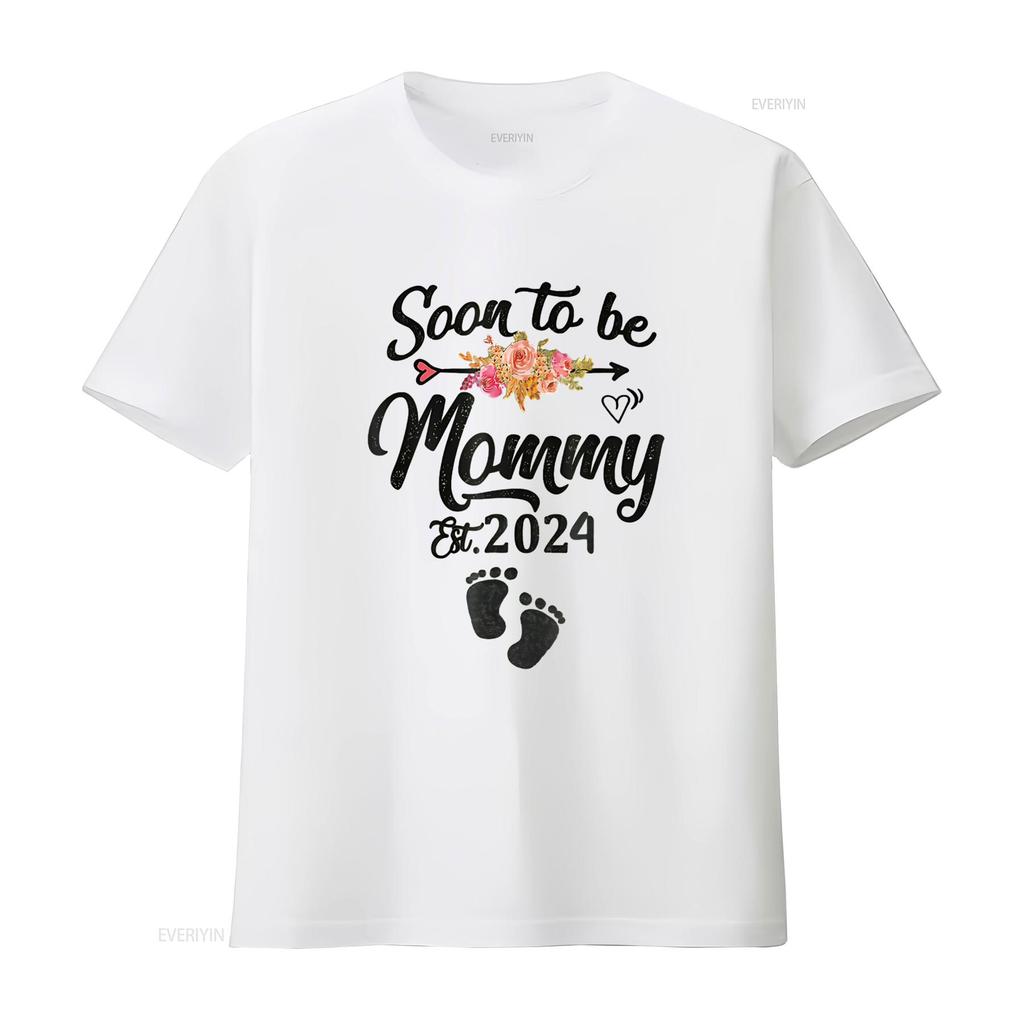 Soon To Be Mommy 2024 Mothers Day First Time Mom Pregnancy T Shirt Vintage Washed Designer Clothes Unisex Casual Streetwear