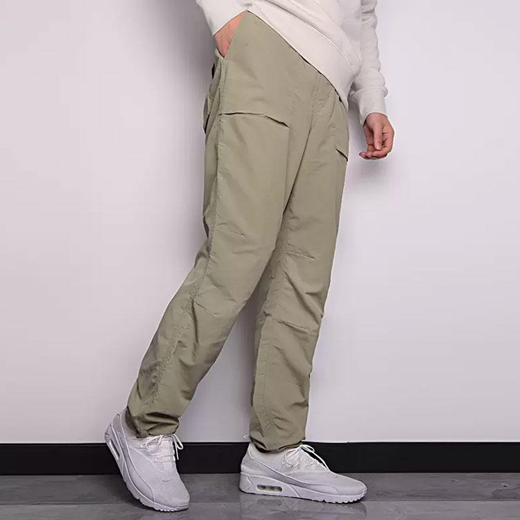 Converse Casual Pants Men's Light Gray Green Moderate Straight Fit Pants 10021100-A04