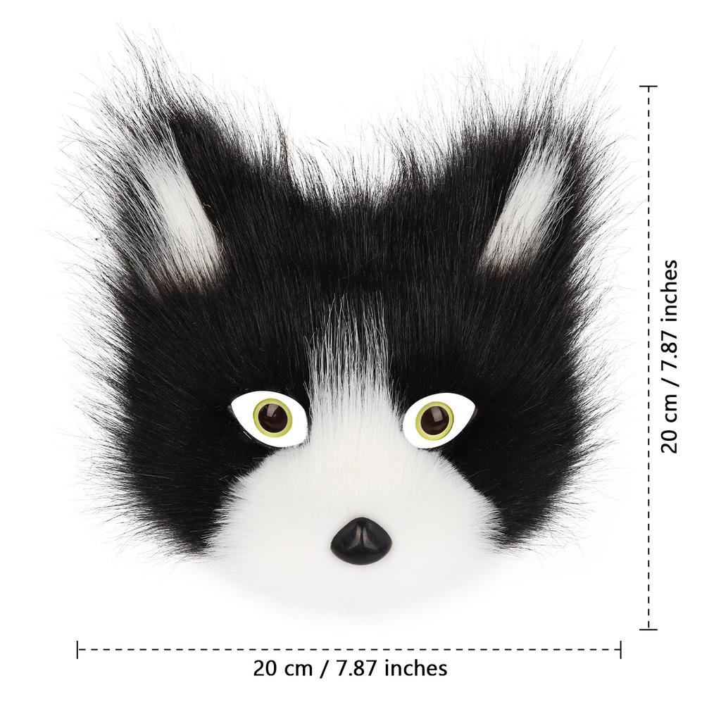 Halloween Series Anti-fox Fur Cat Fox Half Face Mask with Eyes Cosplay Cat Face Mask Accessories