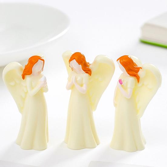 3 Pcs Mini Guardian Angel Figurines Small Resin Angel Statues Little