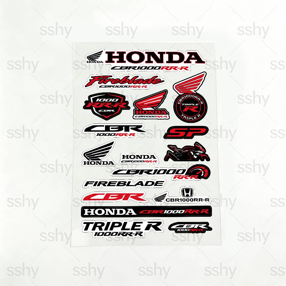 TMBCU1 FOR HONDA CBR1000RR-R Motorcycle Reflective Stickers Waterproof Decals for Helmet Scooter Fuel Tank Toolbox Racing 20x30cm