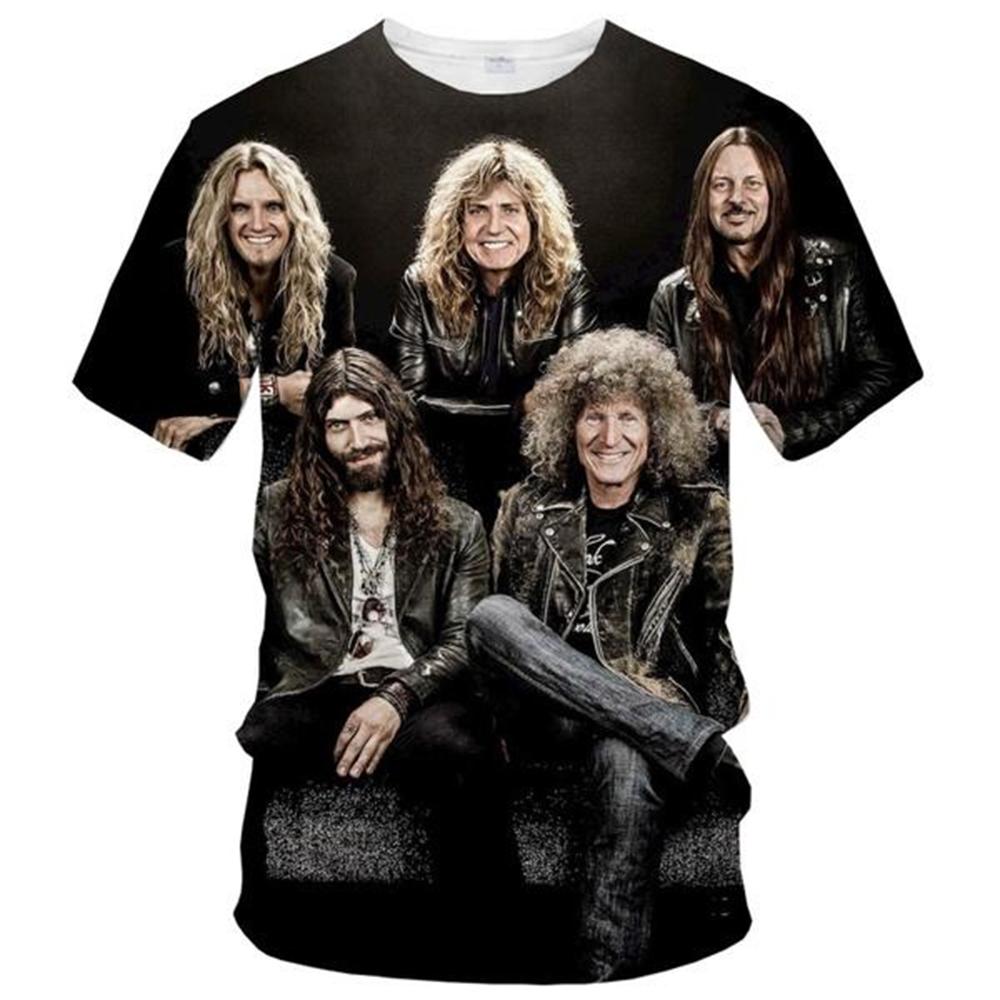 Hot Sale Whitesnake Men's/women's Fashion Slim T-shirt 3D Print T-shirt Casual Top Kids Clothing Plus Size 100-6XL Oversize