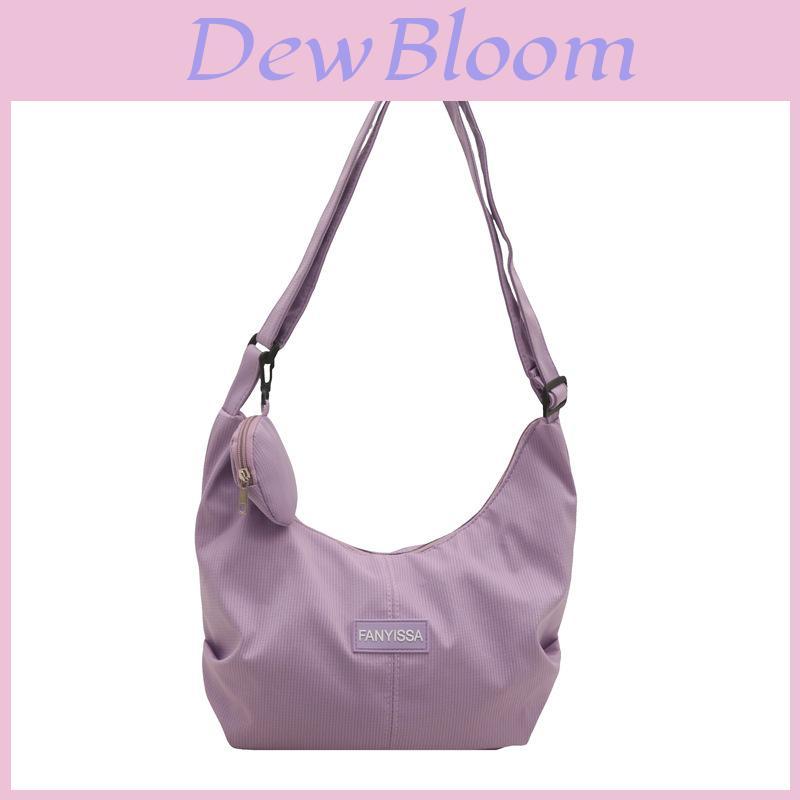 Solid Color Letter Decor Large Capacity Women Crossbody Bag With Coin Purse For Daily Use