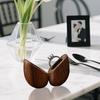 Heart-shaped Ring Box Compact Size Portable Retro Style Wooden Proposal Wedding Ring Holder Jewelry Organizer