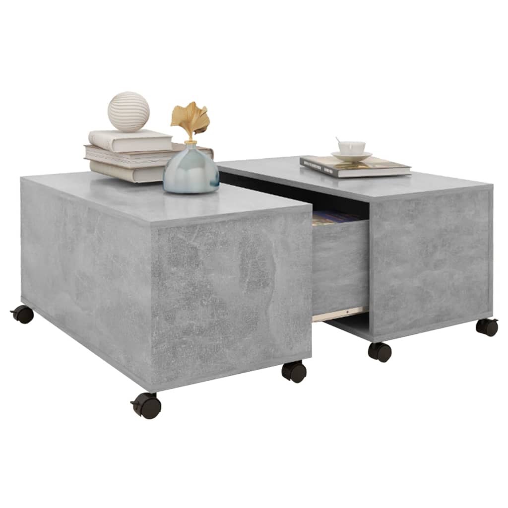Coffee Table Concrete Gray 75 x 75 x 38 cm Particleboard